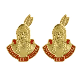 101st Field Artillery Regiment Unit Crest (Vincere Est Vivere) - Sold in Pairs