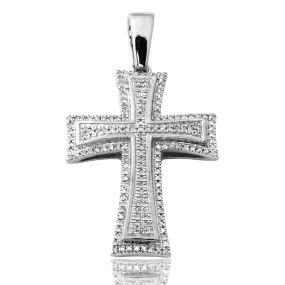 10KW 0.30CTW DIAMOND CROSS PENDANT