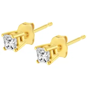 14k Yellow Gold 1/5ct TDW Certified Princess-cut