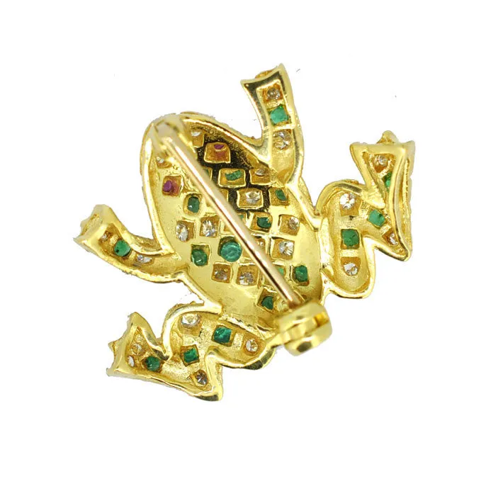 18ct Frog Brooch