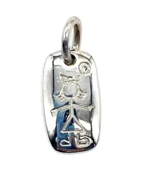 18k White Gold Diamond Girl Pendant