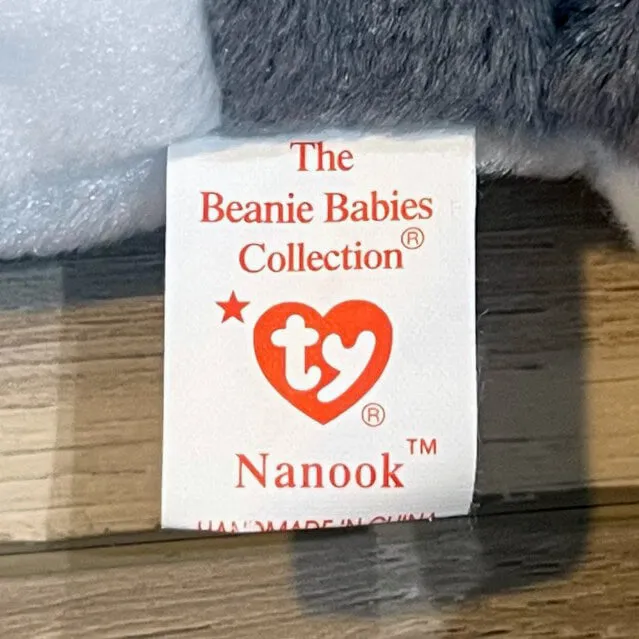 1996 Ty Original Beanie Babies NANOOK the HUSKY DOG, Retired