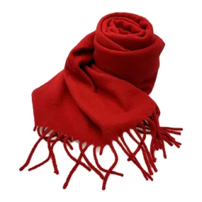 Acne Studios Red Wool Muffler Scarf - Plain Design