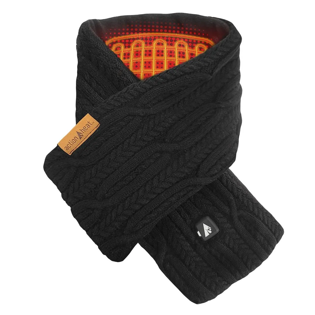 ActionHeat 5V Battery Heated Cable Knit Wrap Scarf