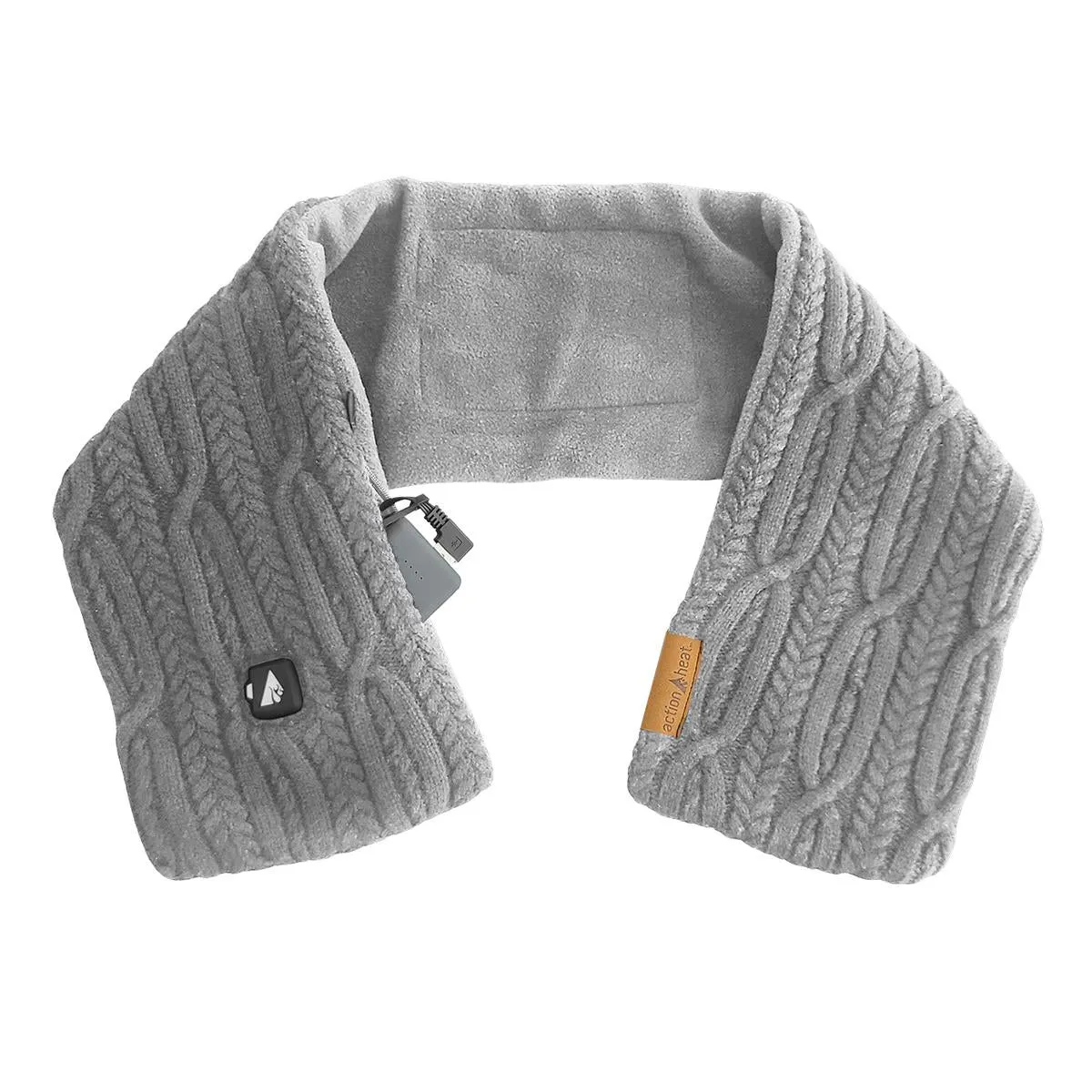 ActionHeat 5V Battery Heated Cable Knit Wrap Scarf