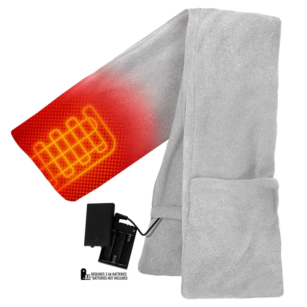 ActionHeat AA Battery Heated Fleece Scarf