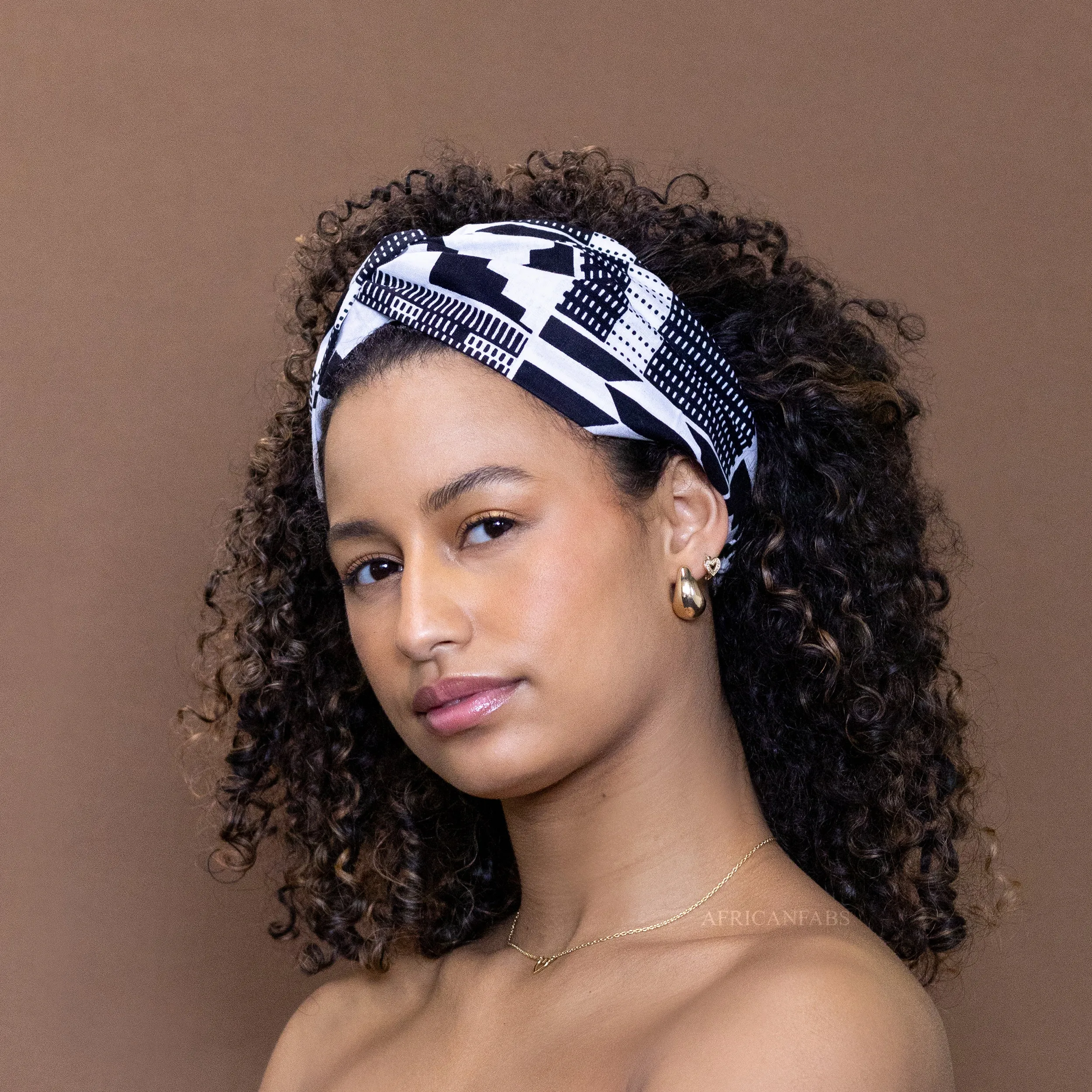 African print Headband - Adults - Hair Accessories - Kente white