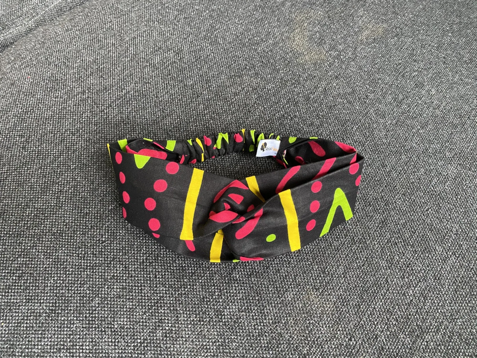 African print Headband - Adults - Hair Accessories - Mud cloth pink green