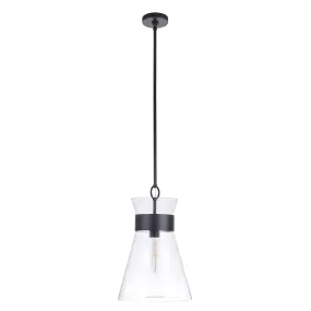 Alicia 1 Light Pendant - Black