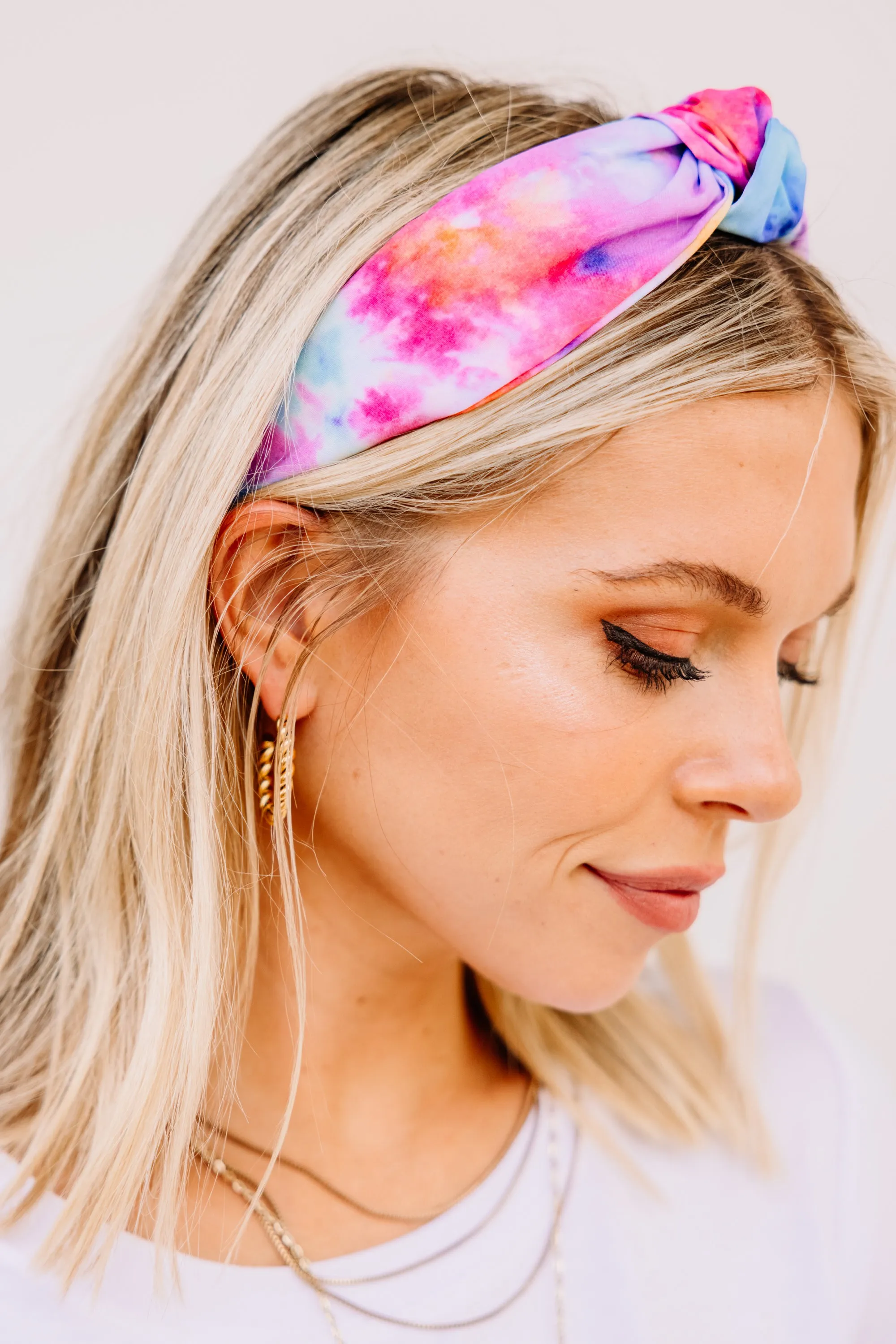 Always On Board Pink Watercolor Headband