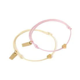 Angel Heart Friendship Bracelet Pair