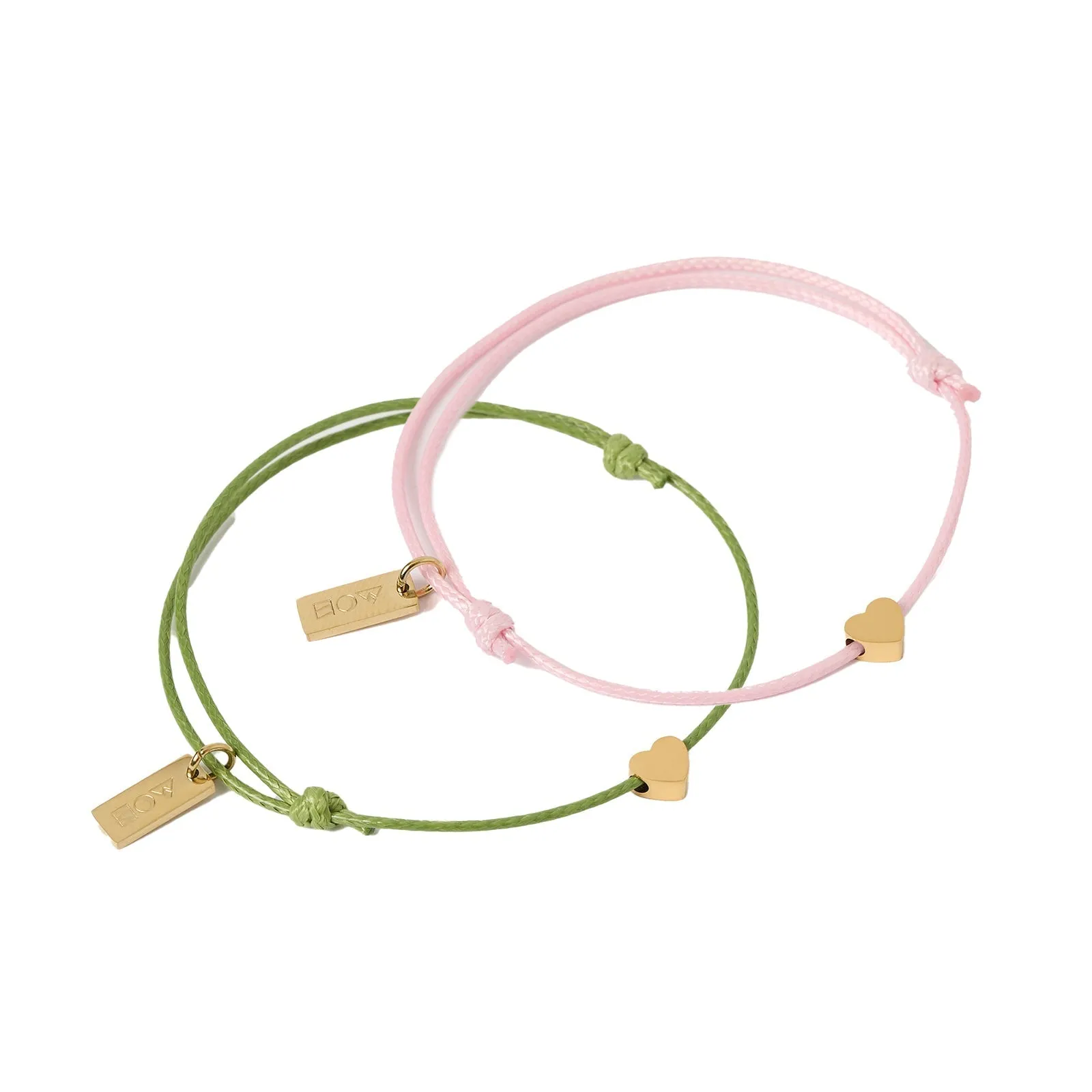 Angel Heart Friendship Bracelet Pair