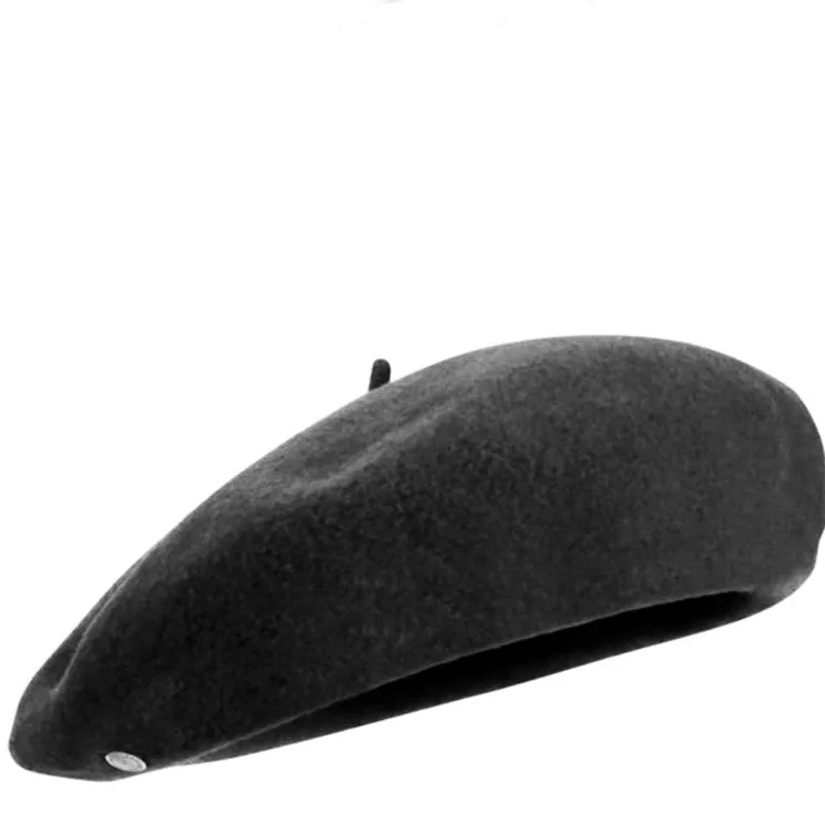 Authentique Heritage Basque  - French Beret - Merino Wool - Noir Black