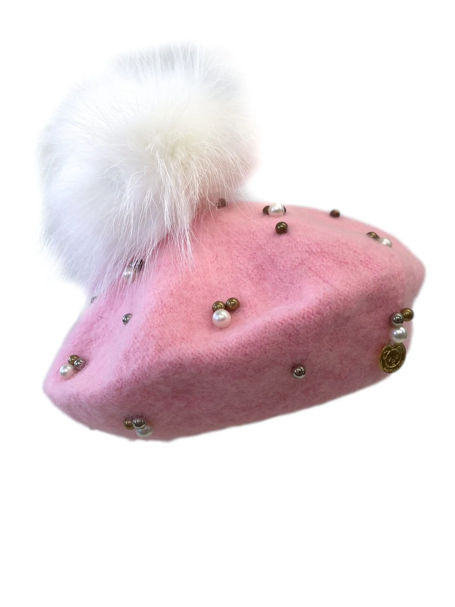 Baby Wool Beret with Pearls