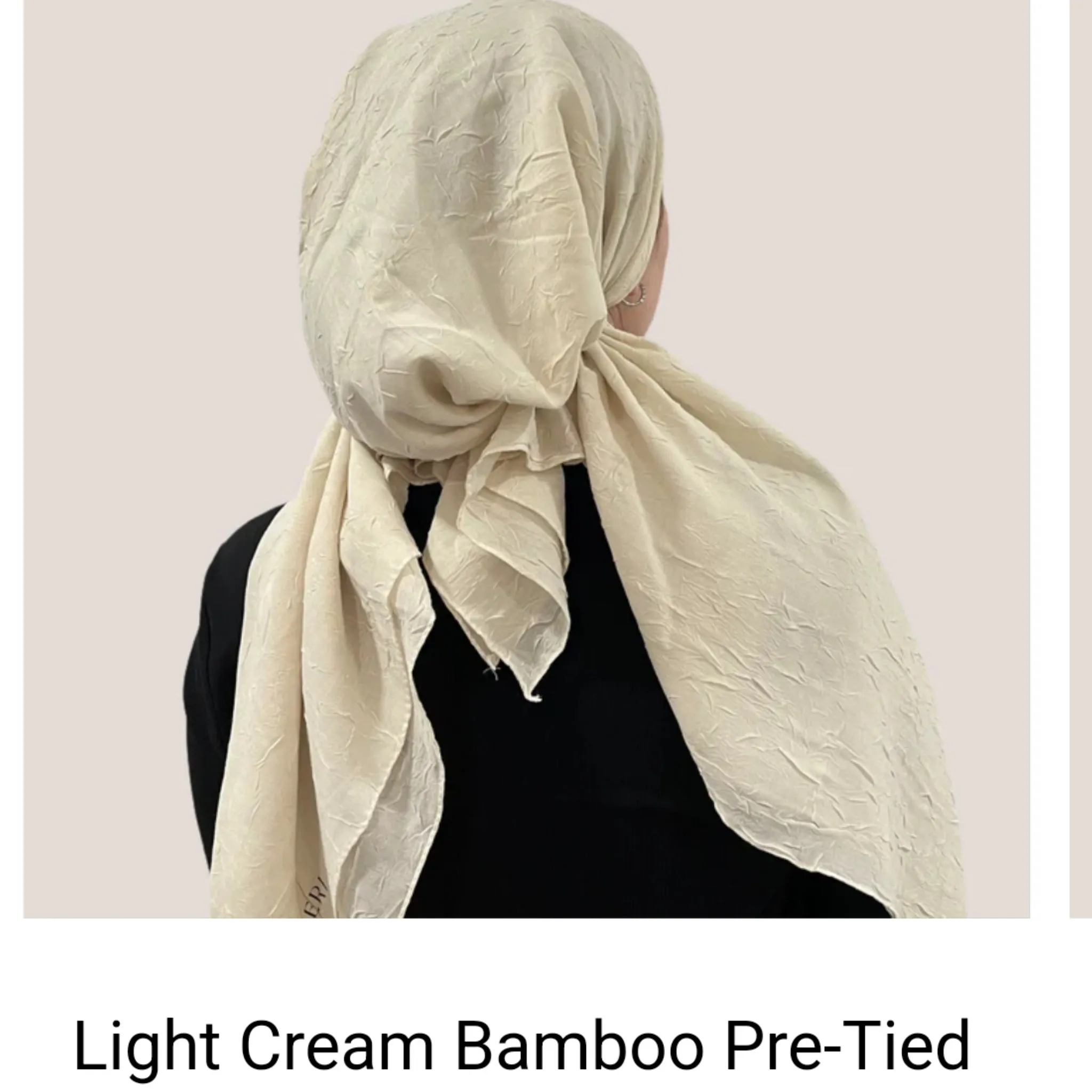 Bamboo Solid Pretied Headscarf by Valeri