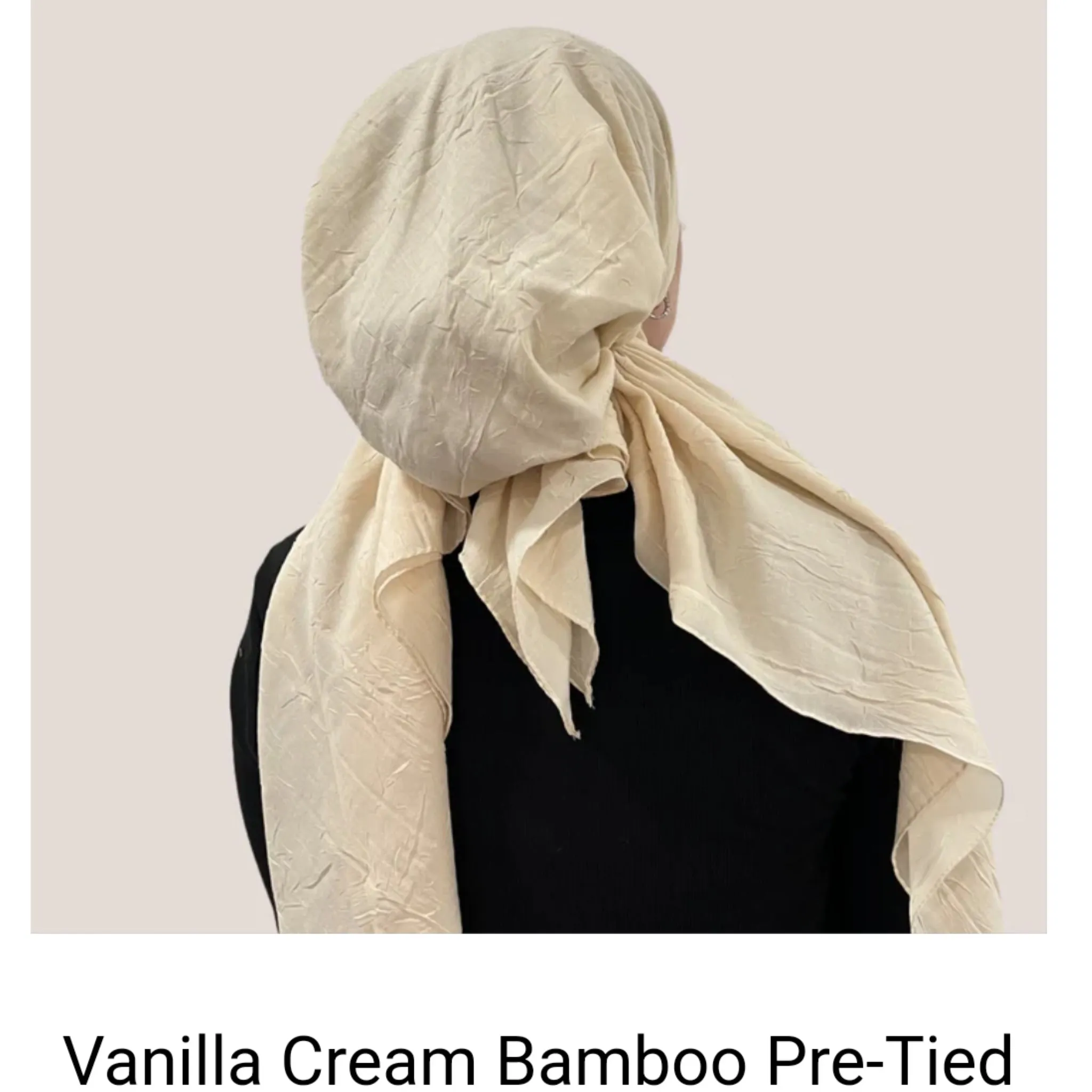 Bamboo Solid Pretied Headscarf by Valeri