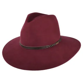 Barbour Hats Tack Wool Felt Fedora Hat - Wine