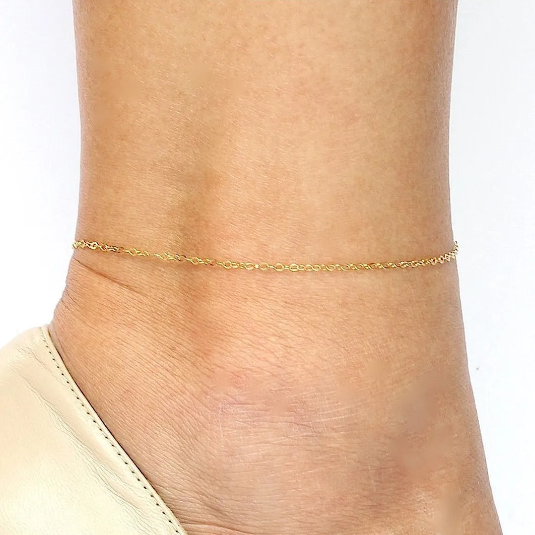 Barely There Chain Anklet Gold