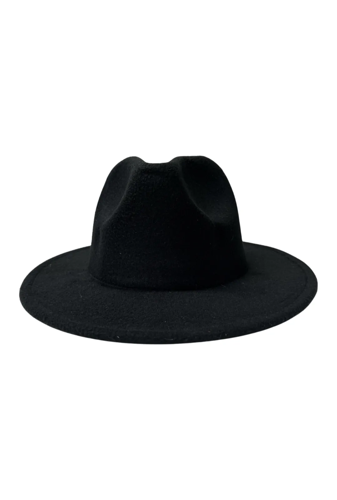 Black Fedora Hat with Pink Lining