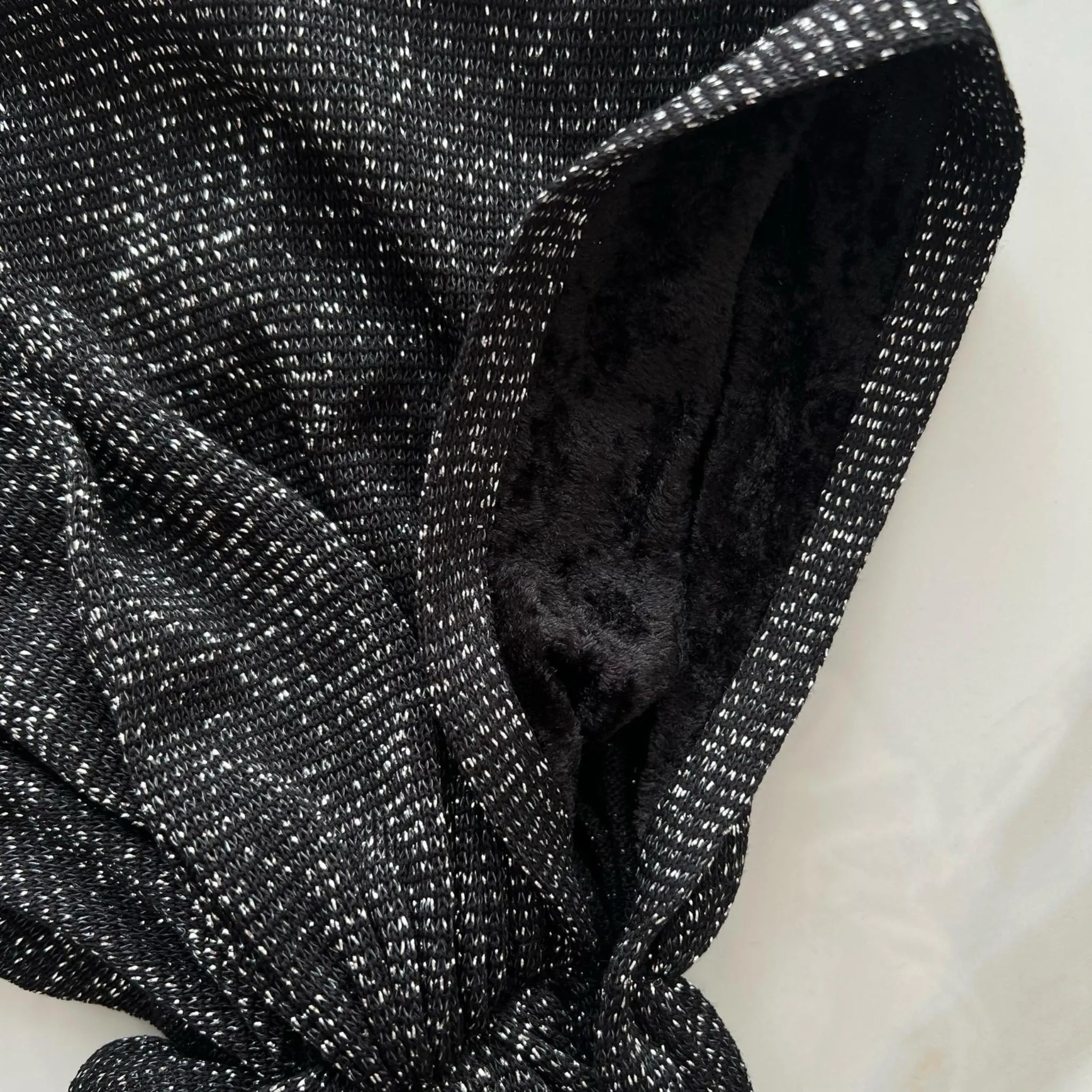 Black Sparkle Pretied Headscarf by Valeri