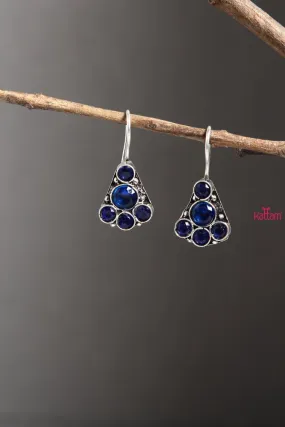 Blue Pear Earring