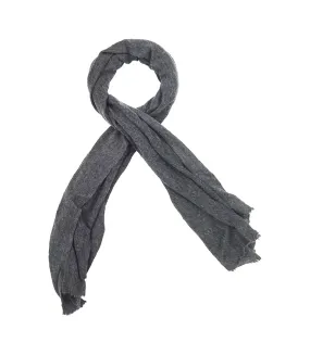 Luxurious Botto Giuseppe Large Dark Grey Cashmere Melange Stole