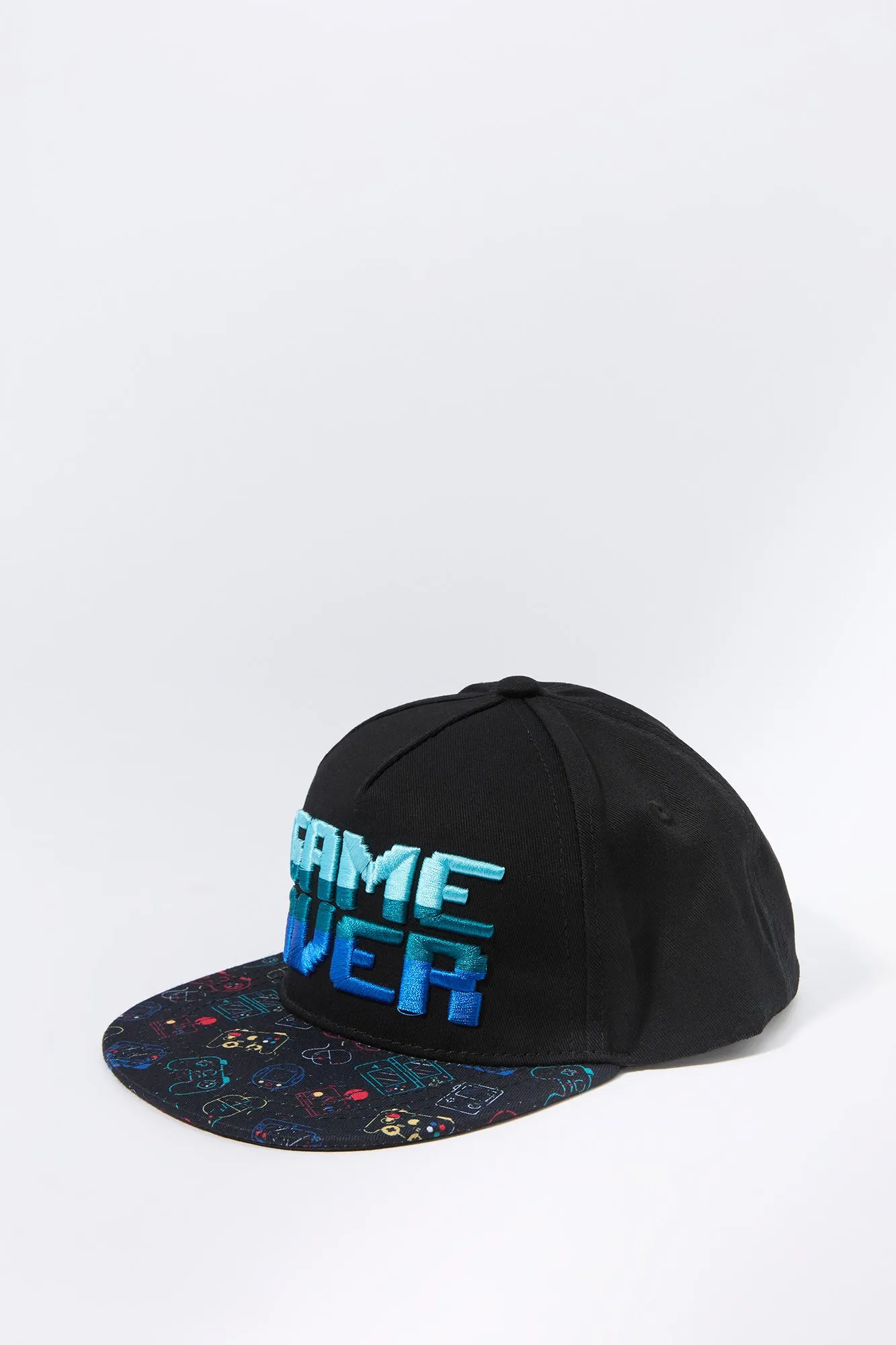 Boys Game Over Embroidered Snapback Hat