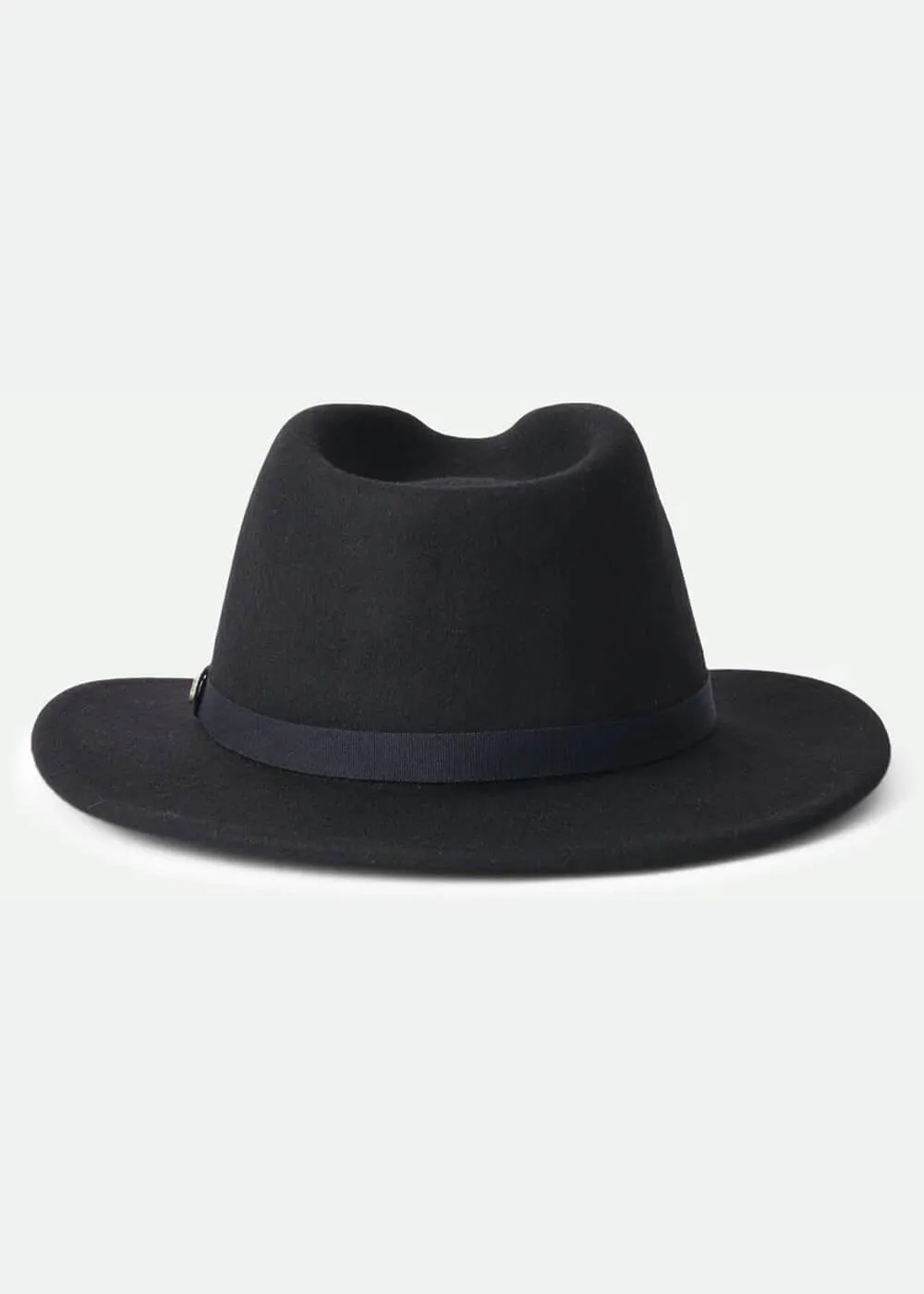 Brixton Messer Packable Fedora Hoed Zwart