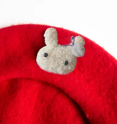 Bunny Beret Red