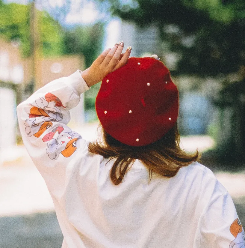 Bunny Beret Red