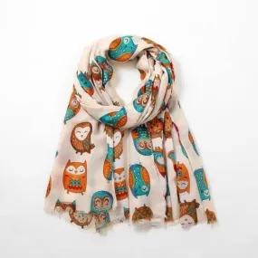 Butterfly Owl Print Scarf