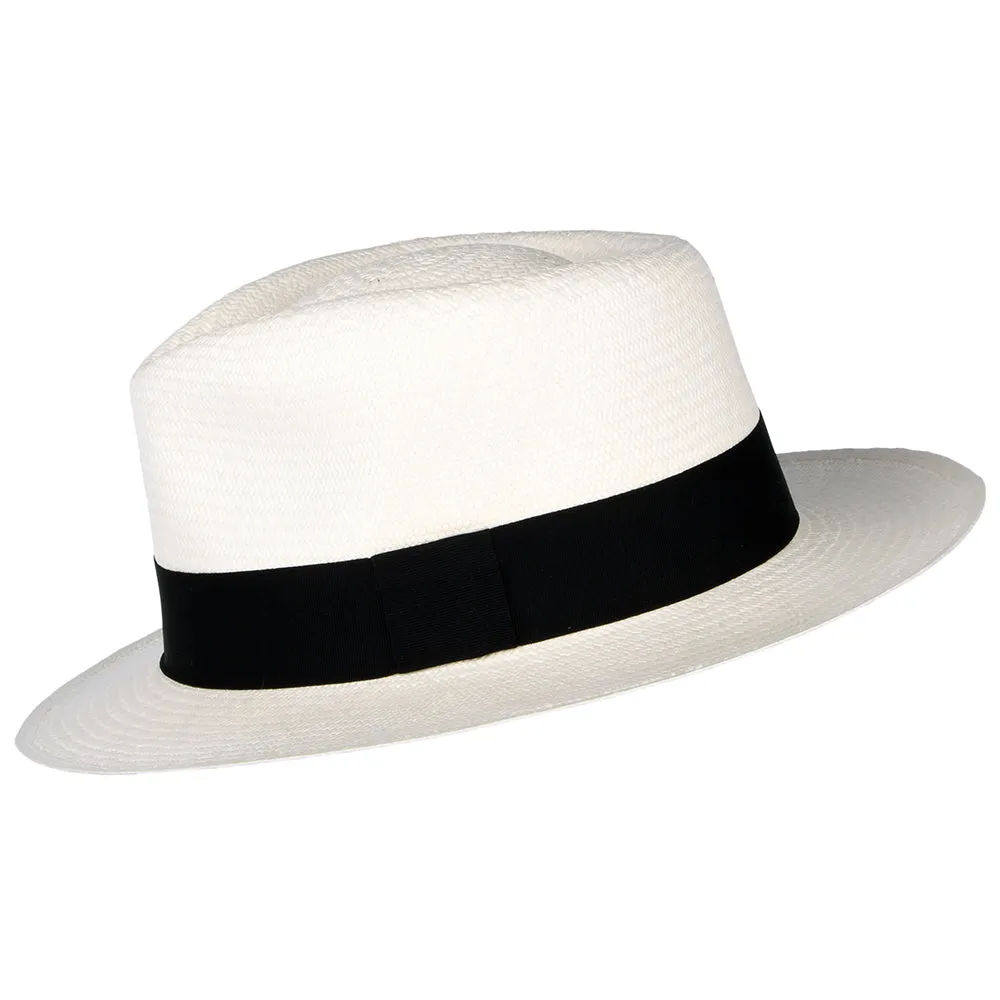 C-Crown Panama Fedora Hat - Bleach