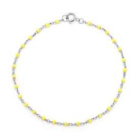 Candy Chain Anklet | Lemon & Silver