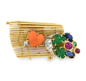 Cartier Tutti Frutti Lovers' Bench Brooch