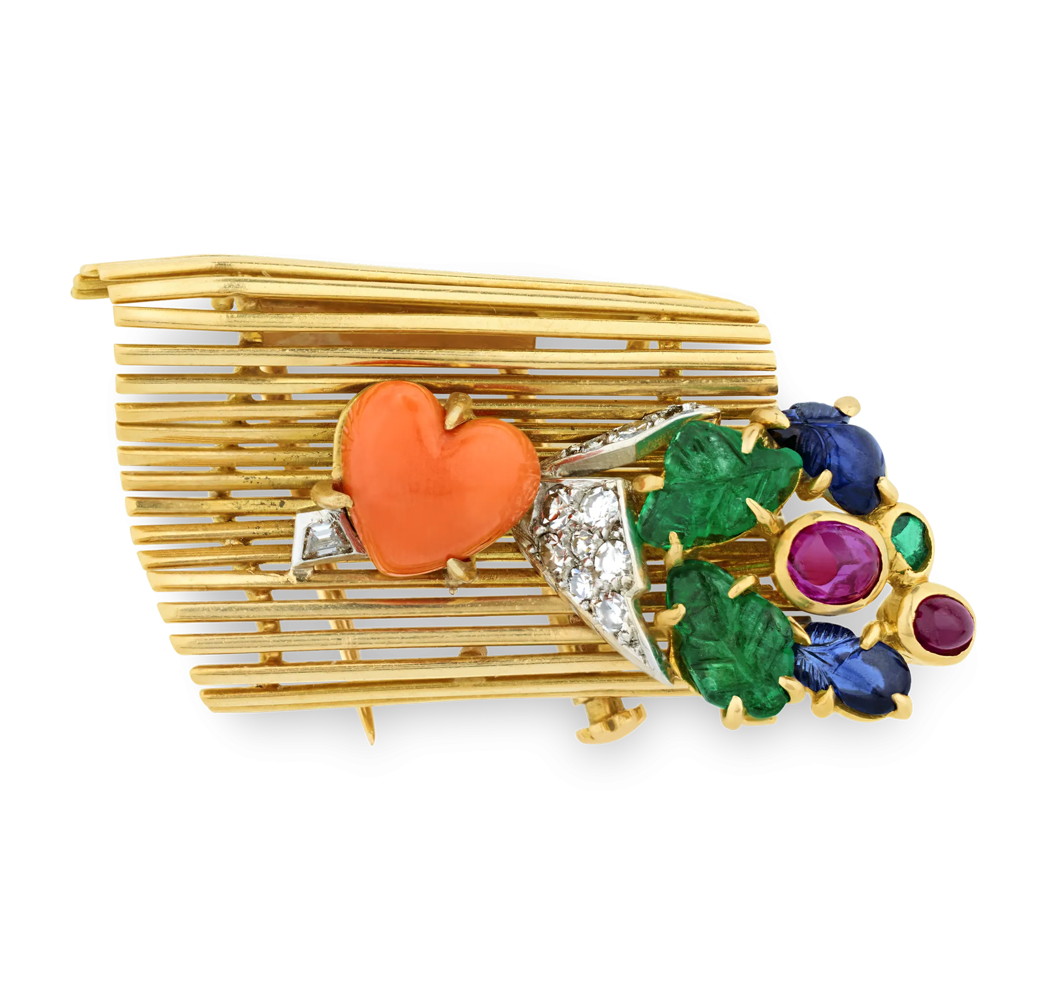 Cartier Tutti Frutti Lovers' Bench Brooch