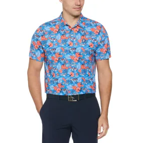 Chi Chi Allover Floral Print Golf Polo