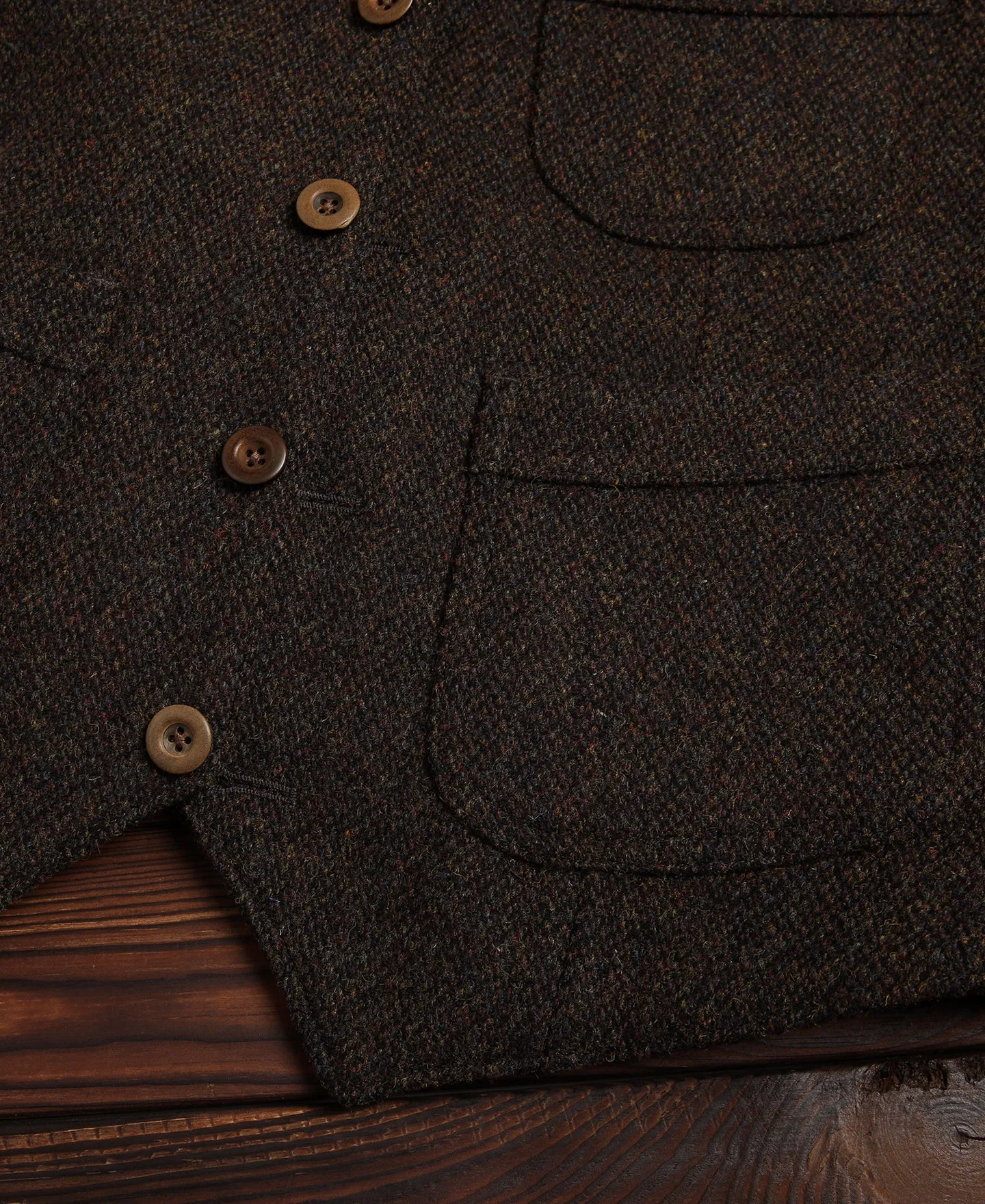 Chocolate Brown Tweed Hunting Vest