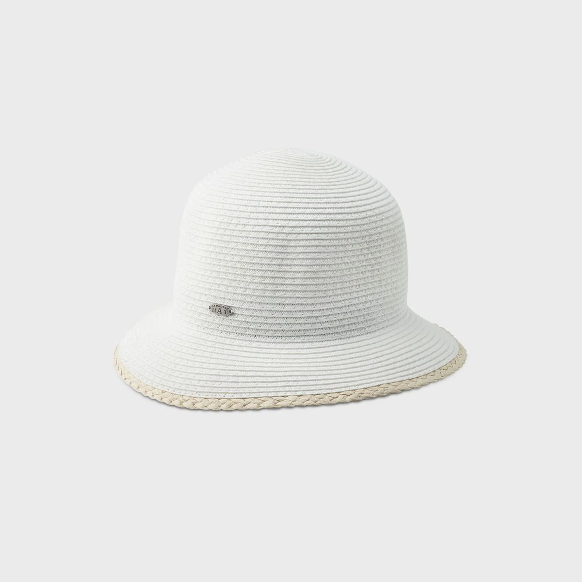 CLAILIE - SHORT CLOCHE WITH RAFFIA DETAIL