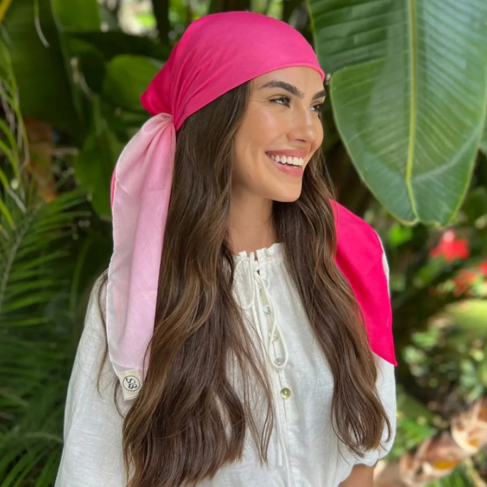 Classic SB Headscarf: Ombre Hot Pink