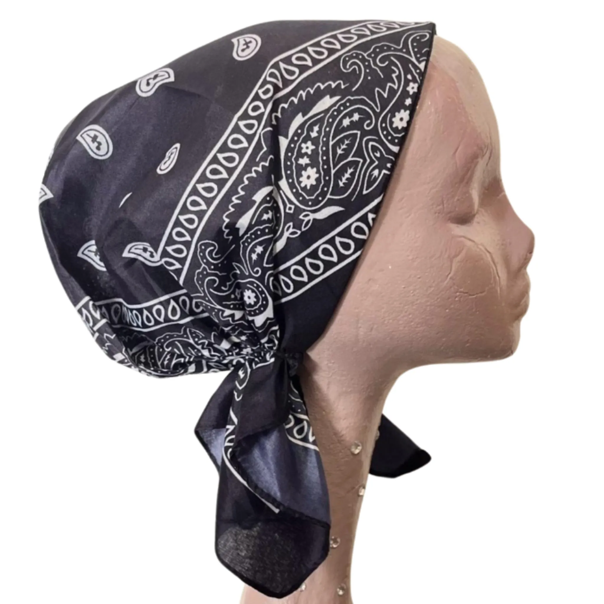 Cotton Bandana Pre-tied Headscarf by Revaz/Dacee