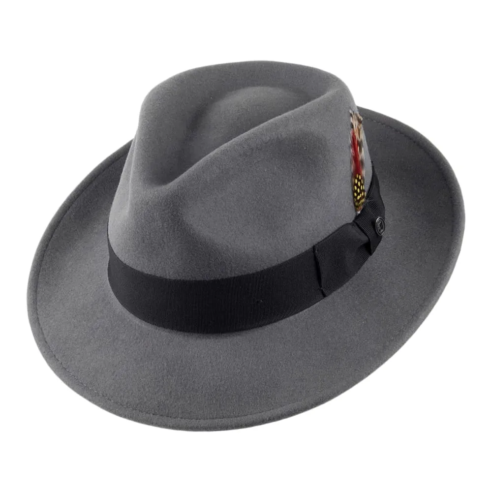 Crushable C-Crown Fedora Grey Wholesale Pack