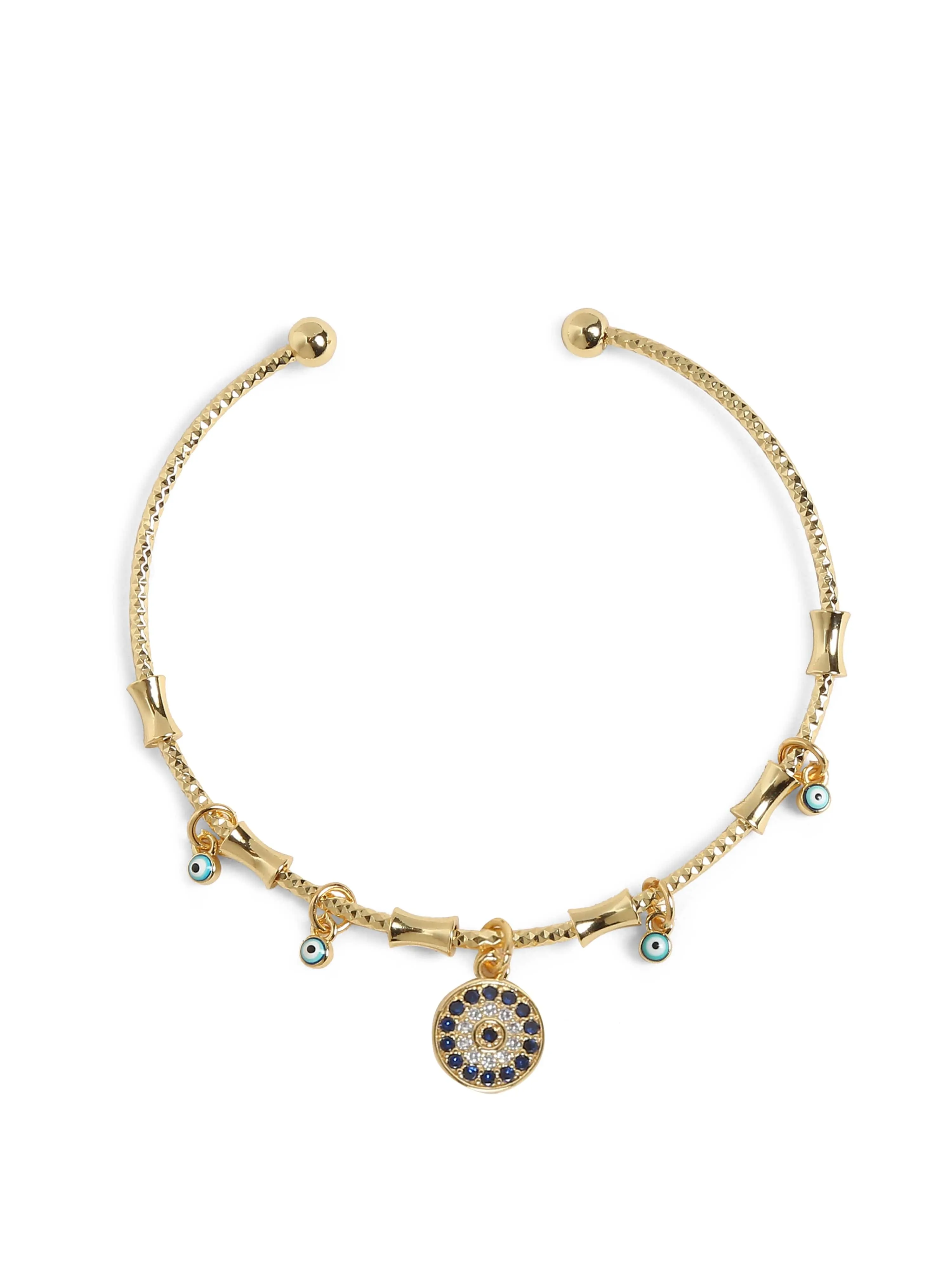 Daena Evil Eye Charm Bangle