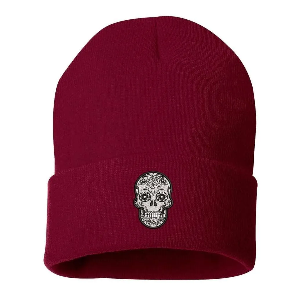 Dia De Los Muertos Beanie | Sugar Skull Cuffed Beanie