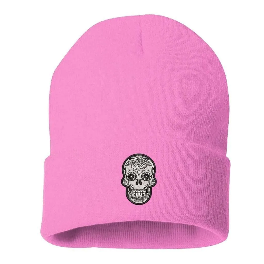 Dia De Los Muertos Beanie | Sugar Skull Cuffed Beanie