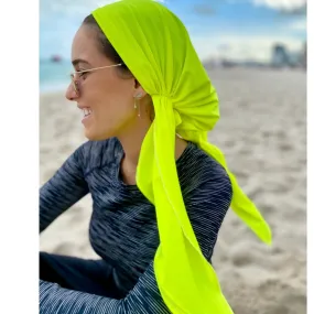 Neon Yellow Dri-Fit SB Headscarf: Available in Open and Pre-Tied Styles