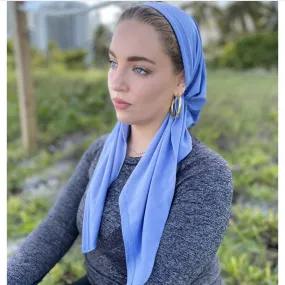 Dri Fit SB Pre-Tied Headscarf: Sky Blue