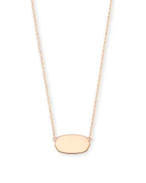 Elisa Metal Necklace 18K Rose Gold Vermeil