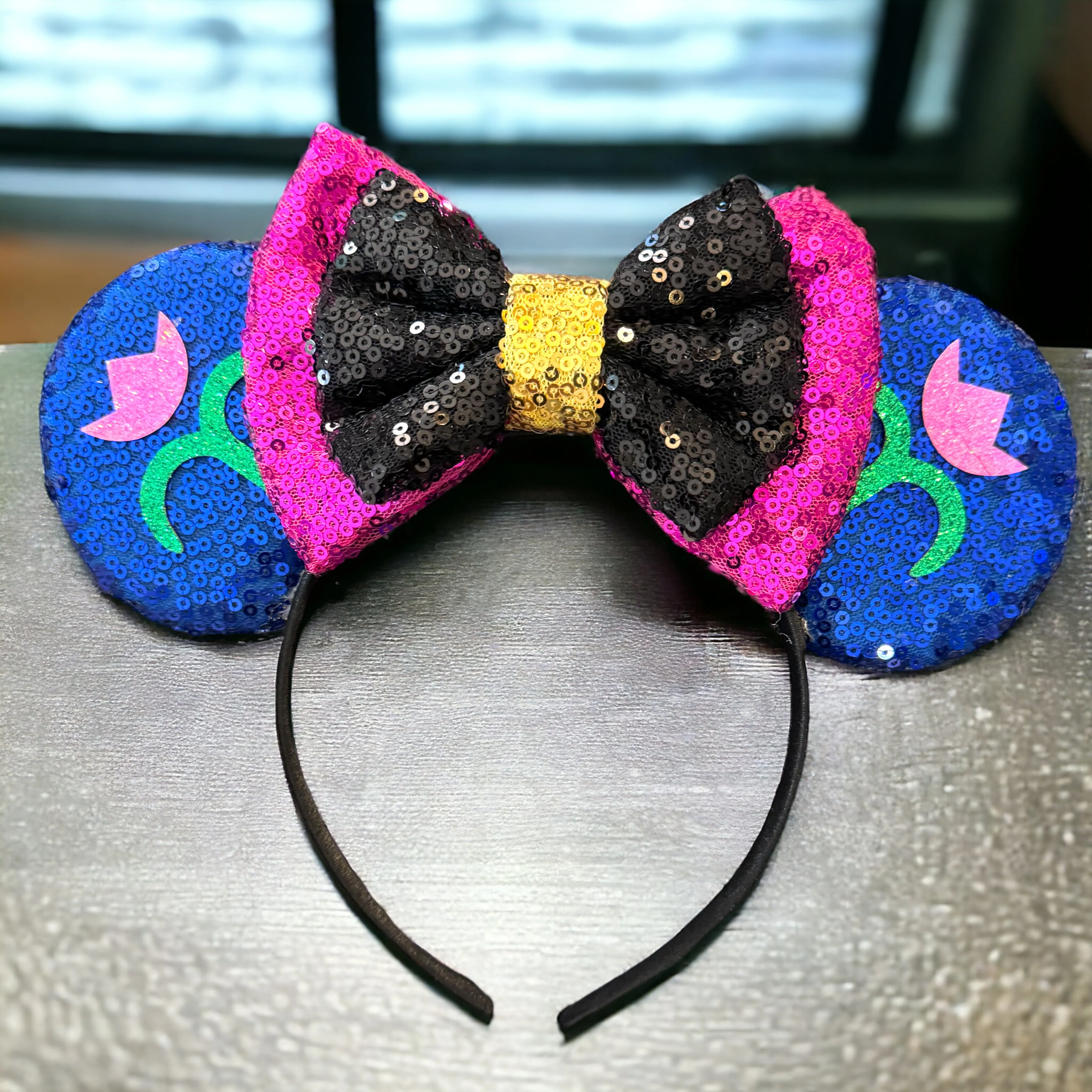 Encanto Inspired Mouse Ears Headband with Sequin Bow – Brand New!