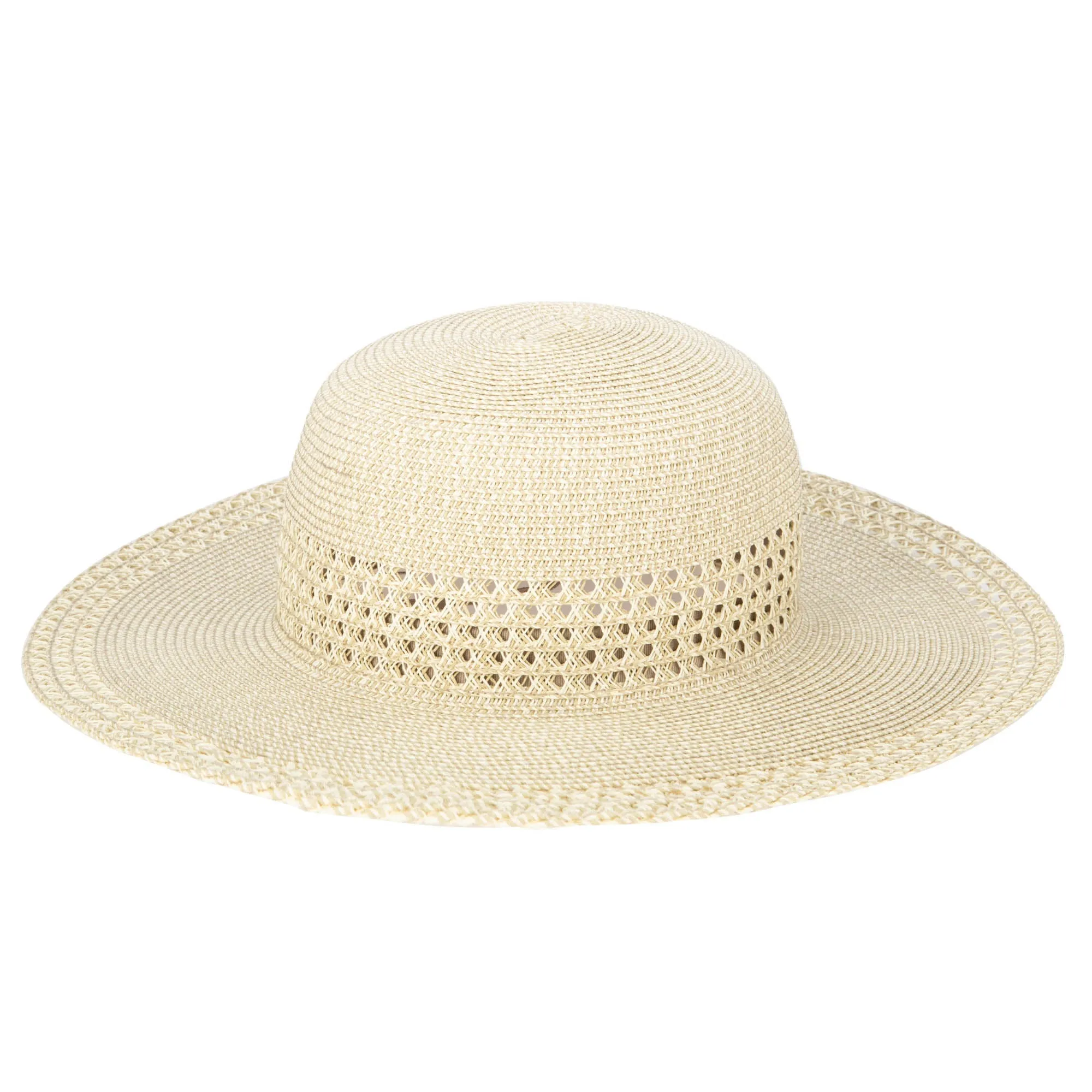 Everyday Sun Hat - Women's Sun Hat W/ Open Weave Stripes