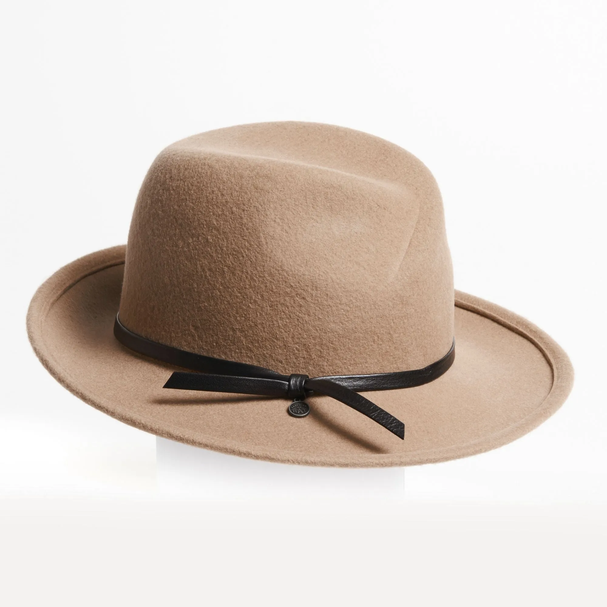 FELSIAN - FELT FEDORA HAT WITH LEATHER TIE